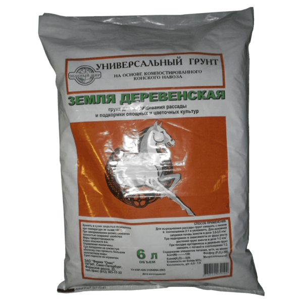 Грунт Земля деревенская 6л