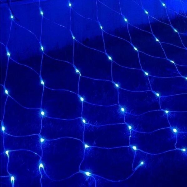 Гирлянда сетка диодная 380л LED синяя